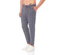 Redbridge Pantalon de jogging chino pour homme - Pantalon de jogging - Pantalon de loisirs à carreaux, gris, M