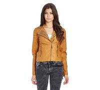 Redbridge RBW7003 Veste Demi-Saison en Cuir synthétique Rivets pour Femme, Marron, M