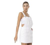Redbridge Robe salopette en jean pour femme - Combinaison en coton, Blanc., M