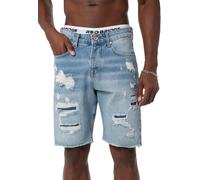 Redbridge Shorts En Jean Pour Homme Pantalon Court Denim Distressé Basique