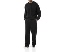 Redbridge Survêtement 2 pièces - Ensemble de jogging confortable avec sweat-shirt et pantalon - Survêtement décontracté pour les loisirs et le quotidien, Noir , M