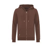 Redbridge Sweat à capuche zippé pour homme avec fermeture éclair Premium Basic, marron, L