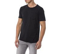 Redbridge T-shirt asymmetric Cut avec poche poitrine en coton, Noir , XXL