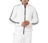 Redbridge Veste d'entraînement premium avec fermeture éclair | Veste sportive à rayures pour loisirs et fitness, ecru, XXL