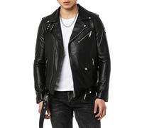 Redbridge Veste Homme Blouson Veste en Cuir Brando Cuir Véritable