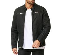 Redbridge Veste Homme Cuir Synthétique Biker Noire M6013AIR