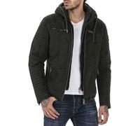 RED BRIDGE Veste d'hiver pour hommes Blouson de transition matelassée à capuche Noir 3XL