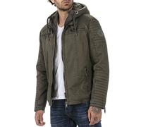 Redbridge Veste Homme Mi-Saison Biker 2in1 Avec Capuche Amovible Noir DARKKHAKI