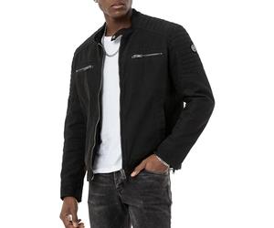 Redbridge Veste Premium de Motocycliste Style Biker Décontractée avec Fermeture Éclair sur le Devant, Noir , S