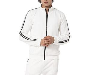 Redbridge Veste sweat à capuche pour homme avec fermeture éclair, sweat-shirt, veste d'entraînement, Écru, S