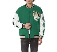 Redbridge Veste universitaire unisexe de style rétro - Veste Varsity élégante avec broderies pour les loisirs et le streetwear, Vert/blanc, XL