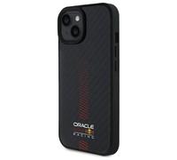Étui Red Bull pour iPhone 15 6.1 étui rigide noir Carbon Fiber Power Bar MagSafe
