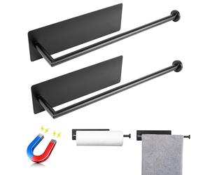 RedCall Lot de 2 Porte-Serviettes en Papier magnétiques pour réfrigérateur, Barbecue, grilles, boîte à Outils, Camping-Car, Barre de Serviette magnétique puissante, organiseurs de Cuisine et de Salle