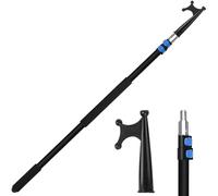 REDCAMP Gaffe télescopique pour l’amarrage, Mâts de Quai Extensibles en Aluminium 250cm, Accessoires de Bateau d’amarrage de Bateau Flottant léger Polyvalent, Noir