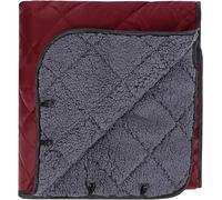 REDCAMP Grande Couverture de Camping avec Doublure en Sherpa, Temps Froid et Chaud, Couverture d'extérieur Coupe-Vent pour Le Stade de Camping, Lavable en Machine, 150 x 180 cm, Rouge