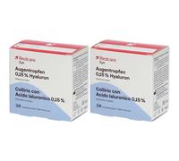 Redcare Collyre avec 0,15 % d'acide hyaluronique Pipette(S) Unidose(S) 2x30x0 ml