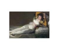 REDCHAMBER La Maja Vestida Francisco De Goya Poster Impression sur toile Décoration d'intérieur moderne 50 x 75 cm