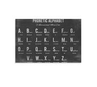 REDCHAMBER Phonetic Alphabet Education Poster d'œuvres d'art cool Impression sur toile 40 x 60 cm