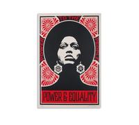 REDCHAMBER Poster d'activiste politique Angela Davis Art mural imprimé sur toile pour salon 60 x 90 cm