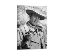REDCHAMBER Poster sur toile représentant l'acteur John Wayne (3) - Impression sur toile moderne - 20 x 30 cm