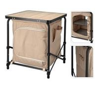 Table de camping avec placard beige 48x48x53,5 cm