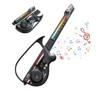 RedCrab Guitares Musicales pour Enfants, Guitares Électriques Intelligentes Sans Cordes avec Platine DJ, Bluetooth et Lumières, Ensemble de Guitares Jouets pour Débutants dans I'éducation Music (Noir)