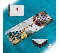RedCupShop® Matelas Gonflable XXL avec 25 gobelets et 3 balles, 175 x 75 cm, pour Piscine et Plage, Jeu de fête d'été et idée Cadeau