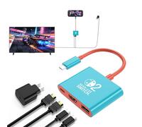 Reddening Dock Switch 2 avec Chargeur 60 W et câble HDMI, Remplacement Officiel pour Le Dock NS2 avec HDMI 2.0 4K/60Hz, PD 100W et USB 3.0, Station d'accueil Portable pour Switch 2 (2025)