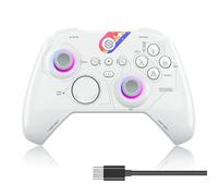 Reddening Manette Sans Fil Compatible avec Windows PC, Adaptateur pour Manette avec 3.5mm Prise Audio, avec Hall-Trigger/3D Joystick/TURBO/RGB Mode D'éclairage