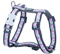 RedDingo Harnais Fantaisie Gris Flamant Rose Taille 2 pour Chien 1 Unité