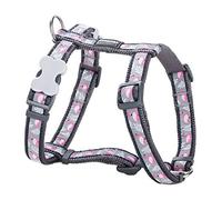 Red Dingo Harnais Fantaisie Gris Flamant Rose Taille 3 pour Chien 1 Unité