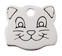 RedDingo Inox Marque Chats Gravable Visage de Chat S 21,4x18,4 MM