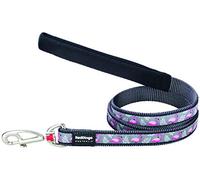 RedDingo Laisse Fantaisie Grise Motifs Flamants Roses Taille 1 pour Chien 1 Unité