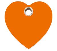 RedDingo Marque Chats Cœur Orange Plastique Gravable 20mm Personnalisé