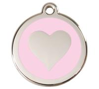 RedDingo Marque Chats Cœur Rose Gravable S 20mm Edelstahl-Tiermarke
