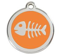 RedDingo Marque Chats Gravure S 20mm Orange Arêtes de Poissons Personnalisable