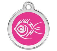 RedDingo Marque Chats S Tribale Poissons Hot Pink avec Gravure 20mm
