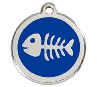 Reddingo Marque De Chat Avec Gravure 20Mm Bleu Foncé À Rayures S Taille