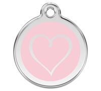 Reddingo Marque De Chat Rose Dessin Animé Cœur S 20Mm Gravable Personnalisé