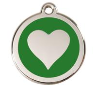 RedDingo Marque De Chats Cœur Vert Gravure S 20Mm - Personnalisable