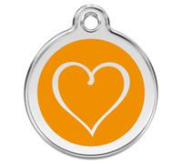 RedDingo Marque De Chats S Orange Dessin Animé Cœur Gravure Personnalisable 20Mm