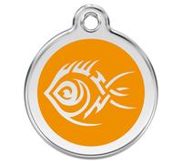 RedDingo Marque De Chats S Orange Tribal Poisson Personnalisable 20Mm