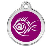 RedDingo Marque De Chats S Tribal Poisson Purple Gravure Personnalisable 20 Mm