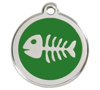 RedDingo Marque De Chats S Vert À Rayures Personnalisable Avec Gravure 20Mm