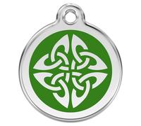 RedDingo Médaille Pour Chien Gravable Tribal Flèches Vert Personnalisée