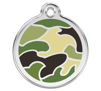 RedDingo Médaille pour Chiens Camouflage Vert Personnalisable avec Gravure