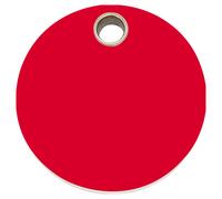 RedDingo Médaille pour Chiens Rouge Cercle Personnalisable avec Gravure