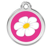 RedDingo Plaque D'Identification Daisy Hot Pink Personnalisable De Gravure pour