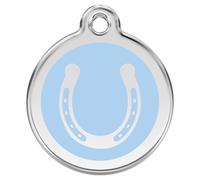 RedDingo Plaque D'Identification Fer Bleu Clair, Individuel Gravé pour Chiens
