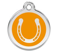 RedDingo Plaque D'Identification Fer Orange Gravure Personnalisable pour Chiens